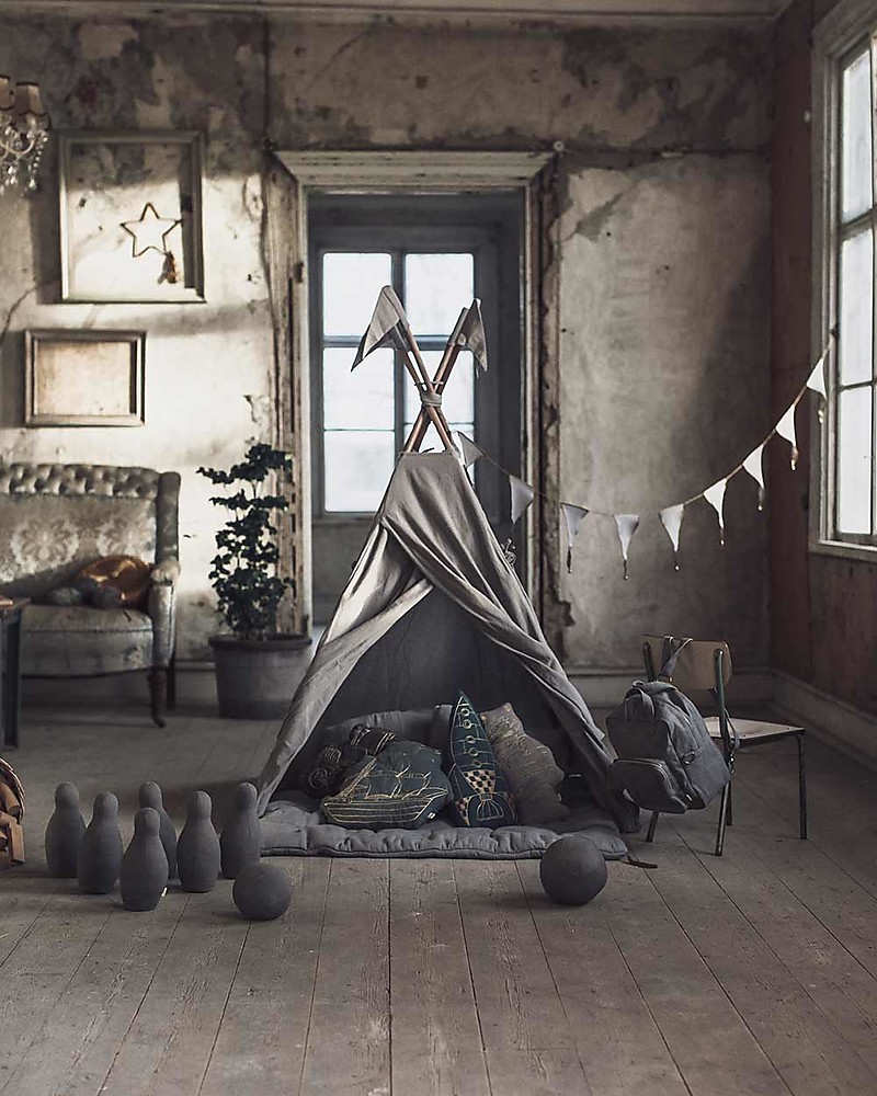 grey tipi tent